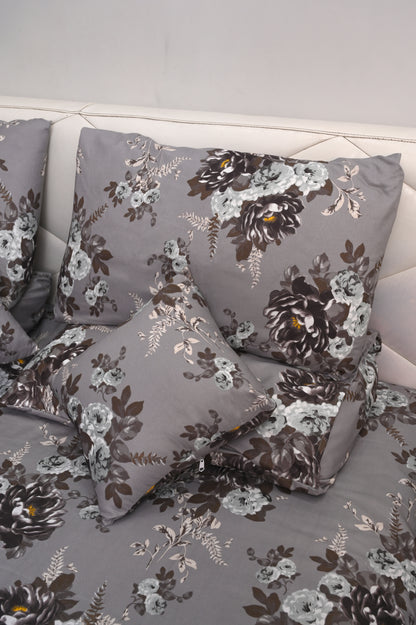 Ash Rose Printed Bedsheet Set