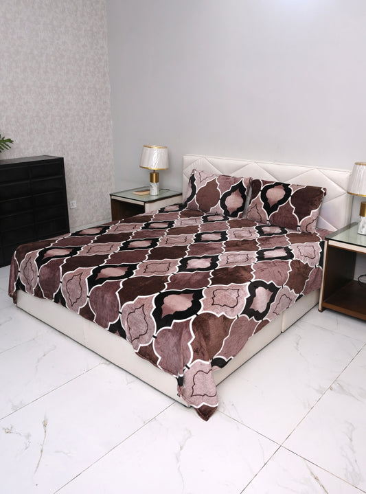Royal Geometric - 200 GSM Fleece Bedsheet