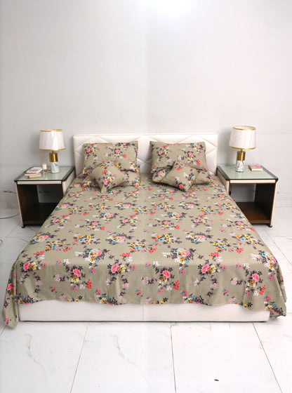 Olive Garden Printed Bedsheet Set
