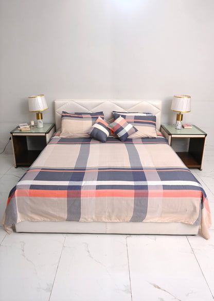 Pastel Stripes Printed Bedsheet Set