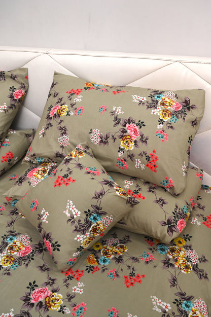 Olive Garden Printed Bedsheet Set