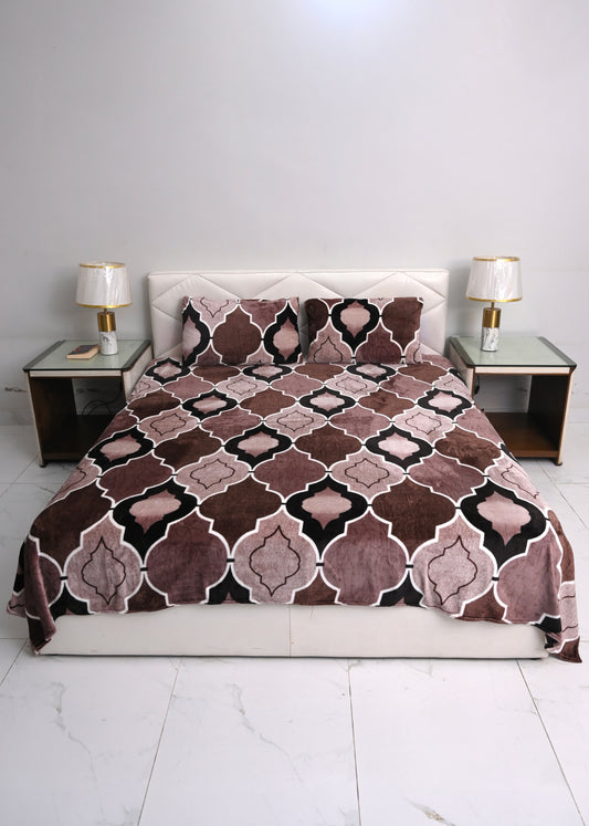 Royal Geometric - 200 GSM Fleece Bedsheet