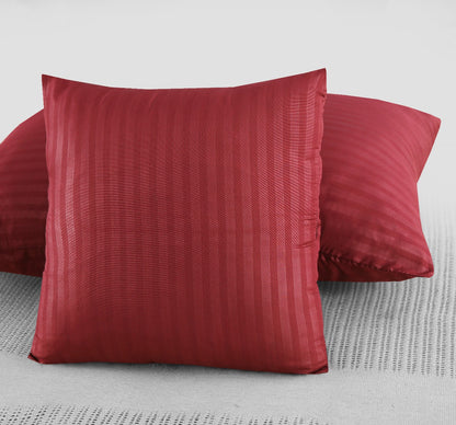 Polyester Red Satin Stripe Bedsheet