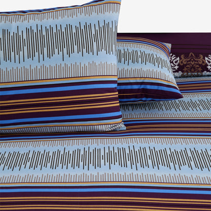 Twilight Stripes Printed Bedsheet