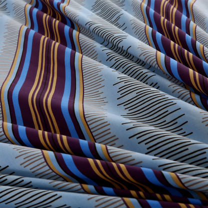 Twilight Stripes Printed Bedsheet