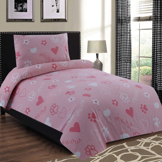Heartfelt Hues Kids Printed Bedsheet