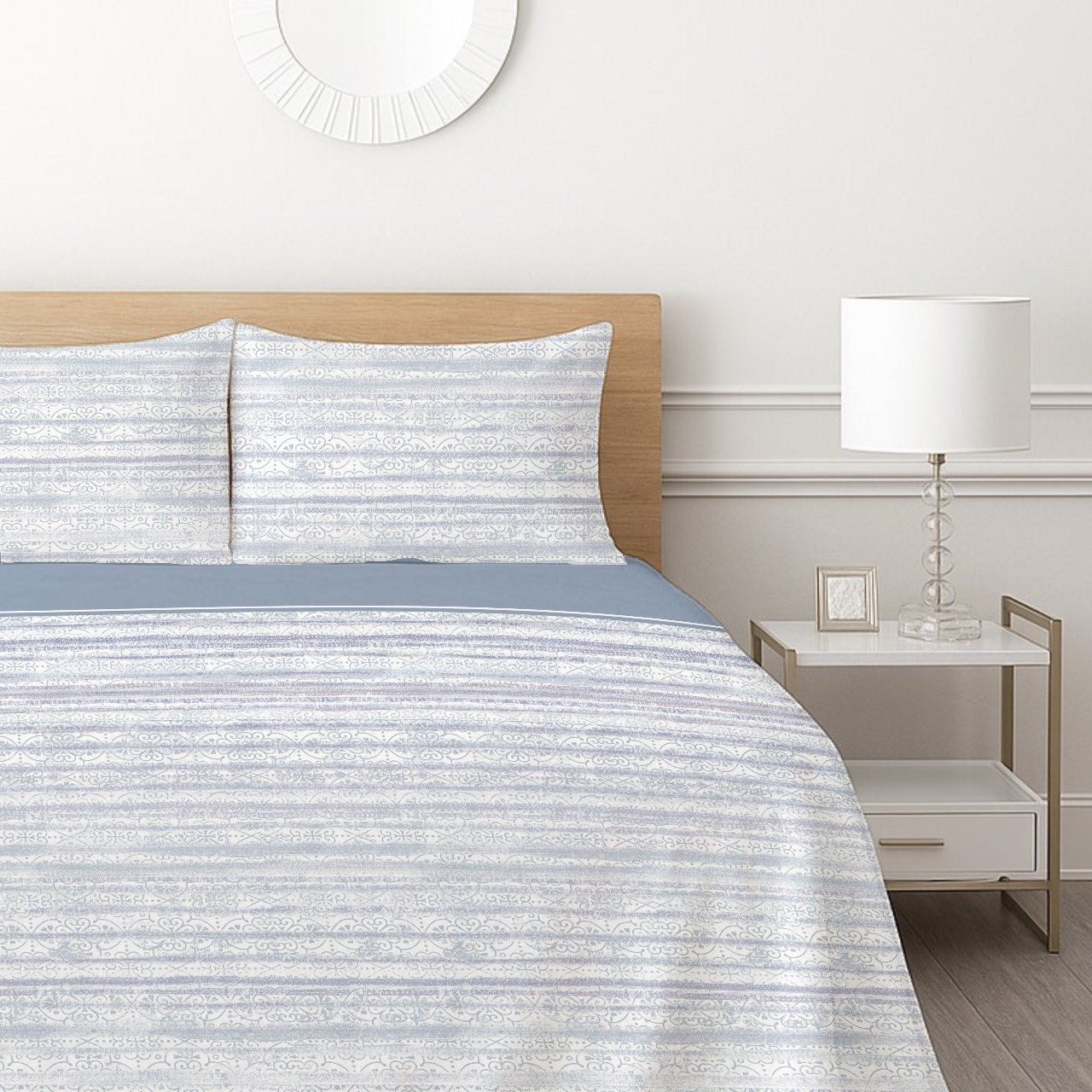 Breva Fleece Bedsheet - Blue