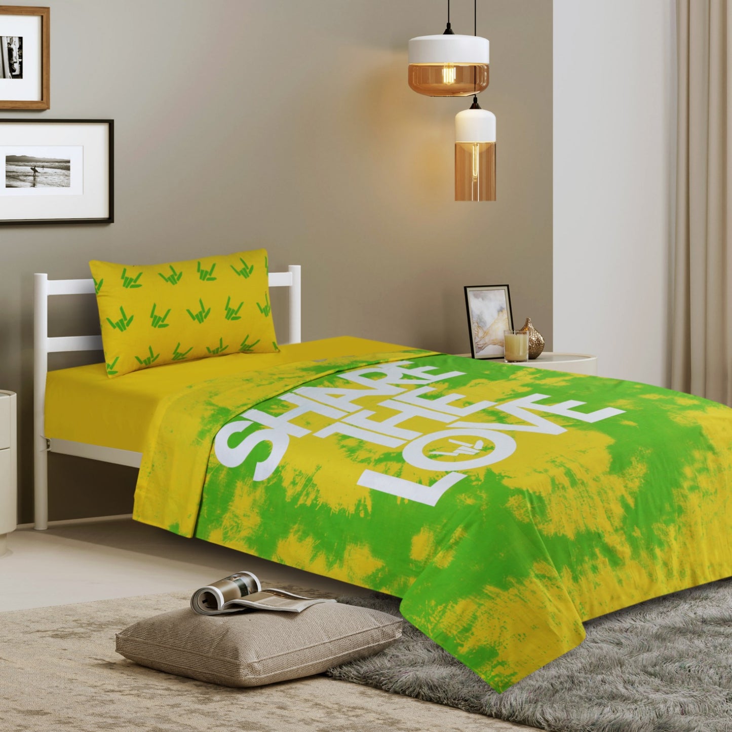 Tie & Dye Kids Printed Bedsheet