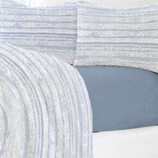 Breva Fleece Bedsheet - Blue