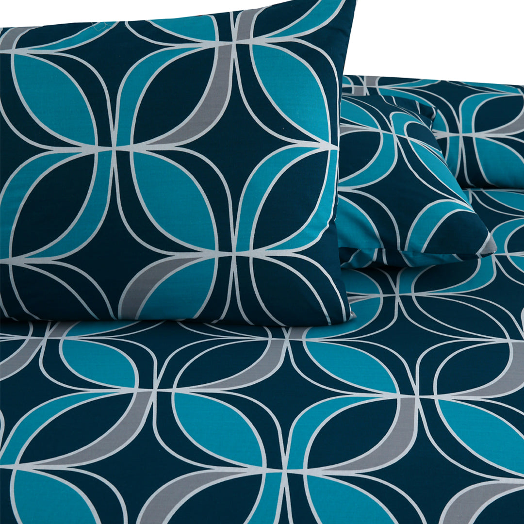 Geometric Zinc Printed Bedsheet