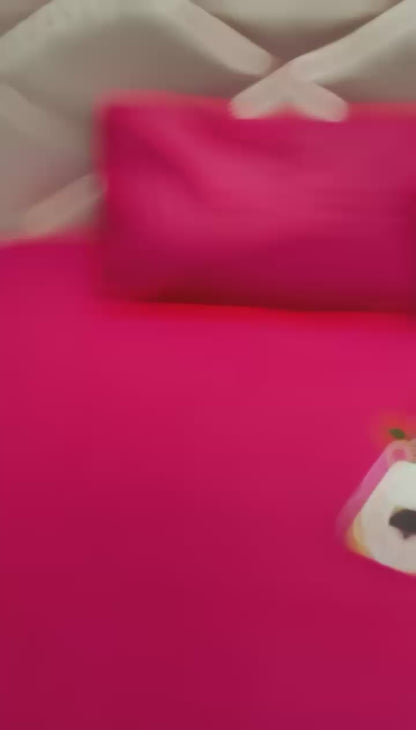 Fitted Sheet- Pink Plush