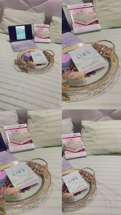 Emerald Bands Printed Bedsheet